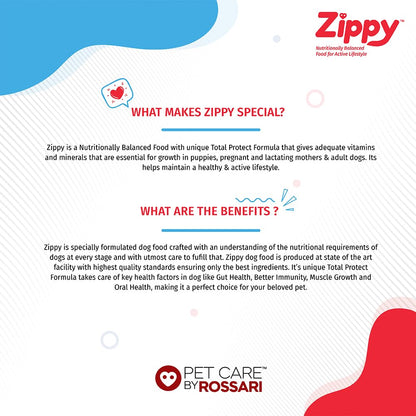 Zippy Puppy Dry Dog Food  /Real Chicken & Vegetables, Nutritionally Balanced Dog Food