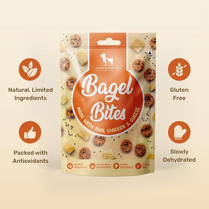 Bagel Bites Treats for Adult Dogs & Puppies | Rich in Protein | Gluten-Free, No Artificial Flavours | Promotes Dental Hygiene & Bone Health |