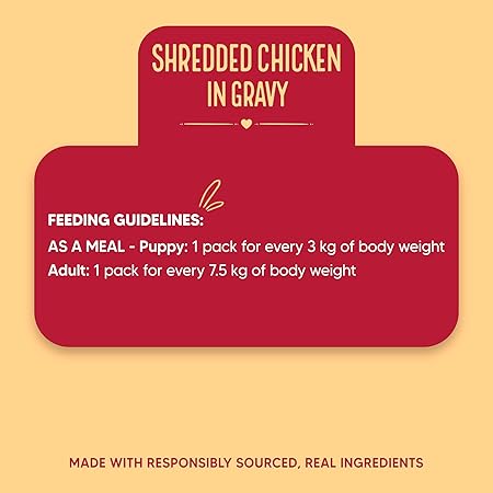 Hearty by Heads Up For Tails - Shredded Chicken & Pumpkin in Gravy Dog Wet Food | Real Chicken and Veggies | No Artificial Preservatives | Wet Dog Food Suitable for All Breeds