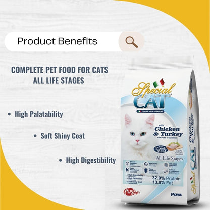 Special Cat All Life Stages with Chicken and Turkey 1.5 kg
