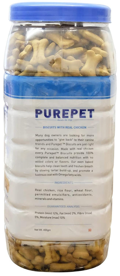 PUREPET Dog Treat Biscuits, All Life Stages 455g Jar