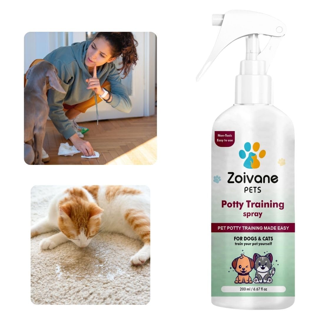 ZOIVANE Dog Potty Training Spray (200ml) | Indoor Use | Effective Training Aid for Puppies | Pet Poop Spray No More Marking