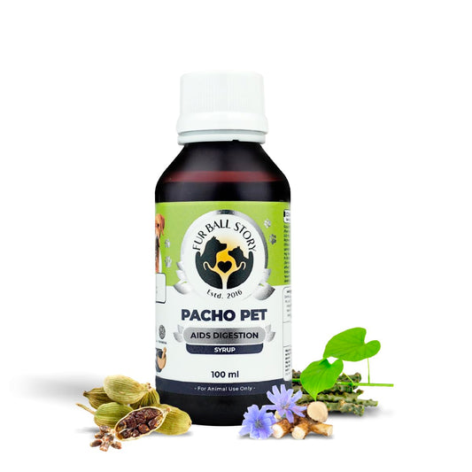 FUR BALL STORY Pacho Pet Digestive Syrup for Dogs & Cats  | Ayurvedic Pet Digestive Medicine | Relieves Indigestion, Promotes Gut Health