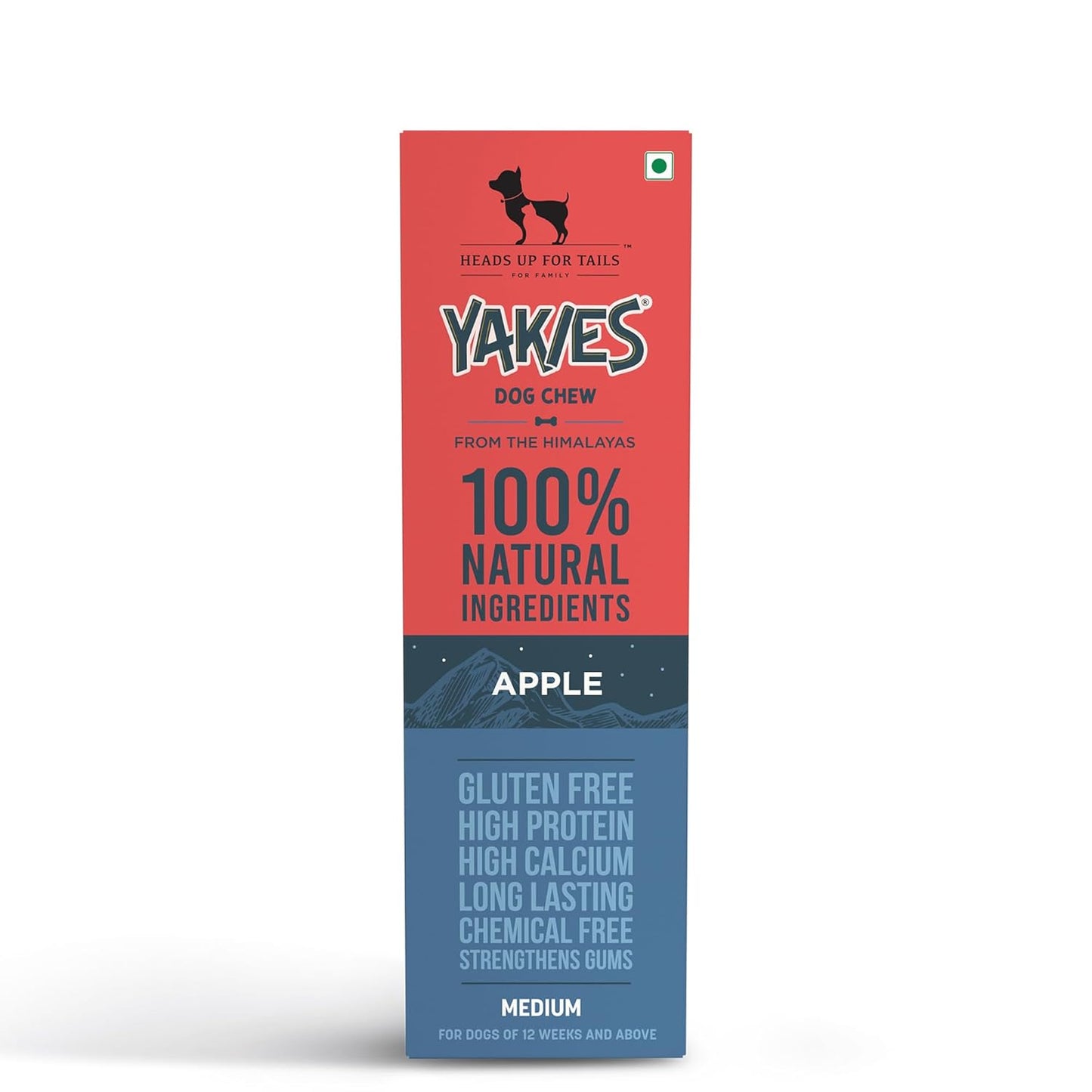 Yakies 100% Natural & Vegetarian Apple Chew Bone for Dogs