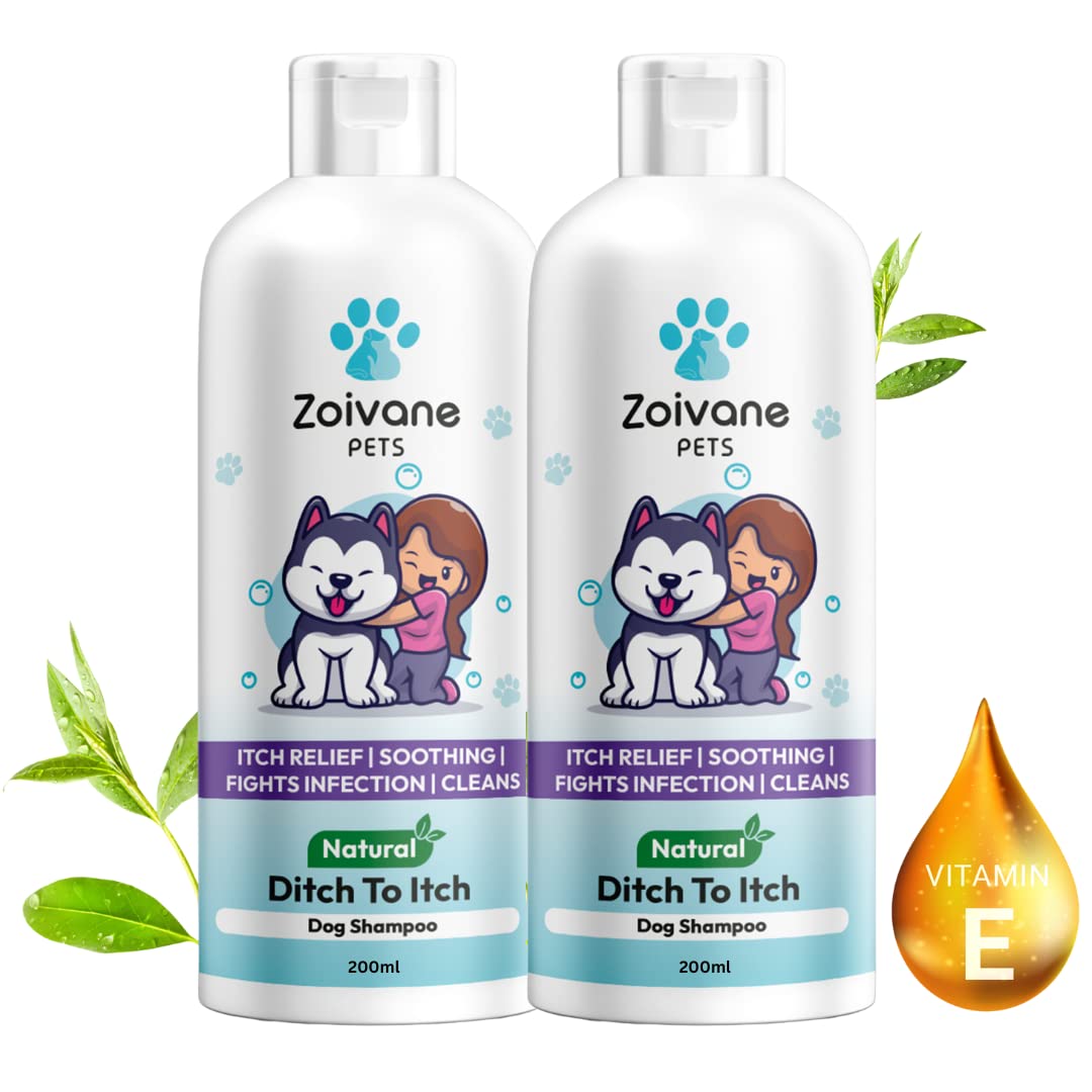 ZOIVANE Dog Shampoo - 300 Milliliter | Extra White 5 In 1 Dog Shampoo & Conditioner For Whitening, Glowing| Dog Shampoo German Shepherd, Labrador & Golden Retriever