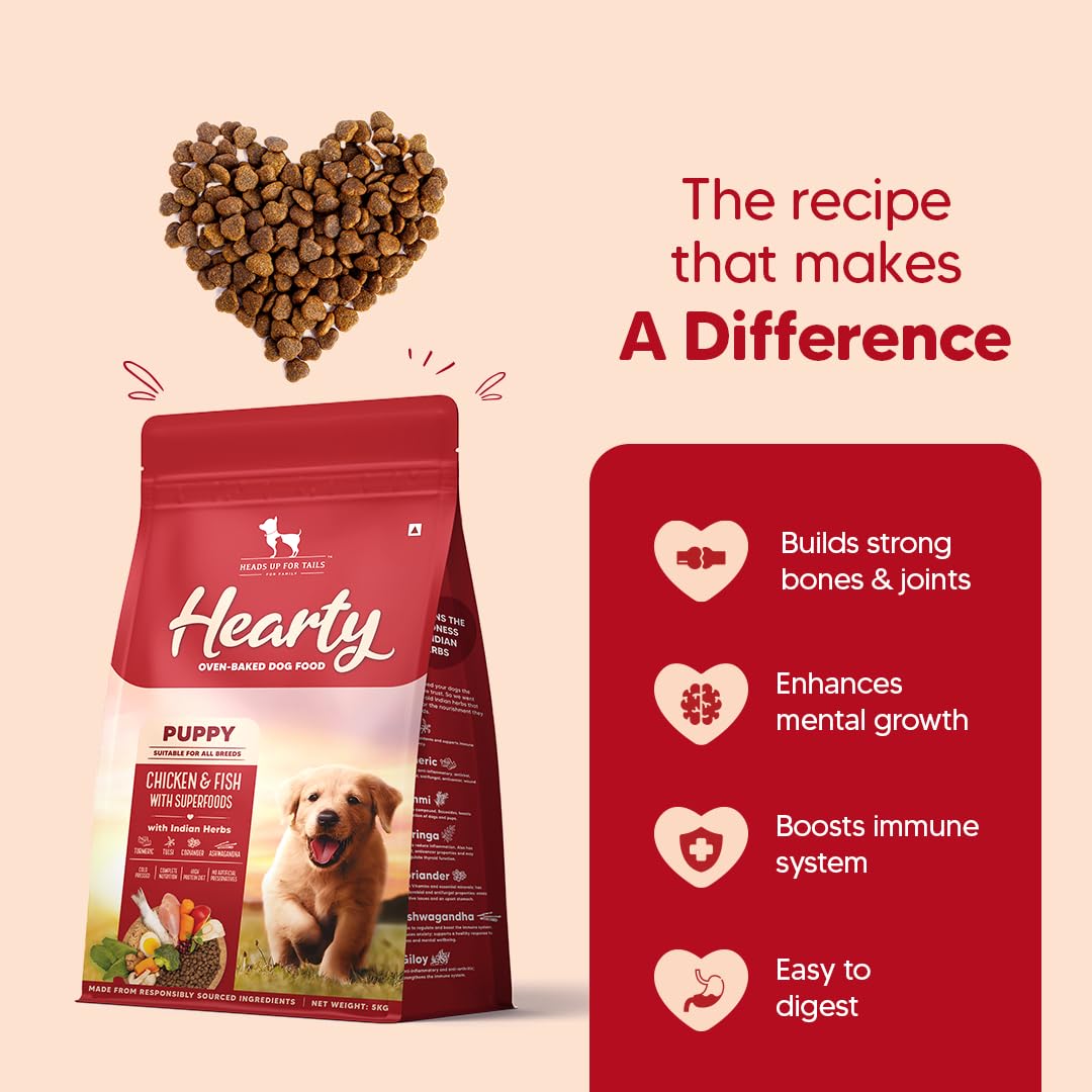 HUFT Hearty Oven Baked Chicken & Fish with Superfoods Puppy Dog Dry Food