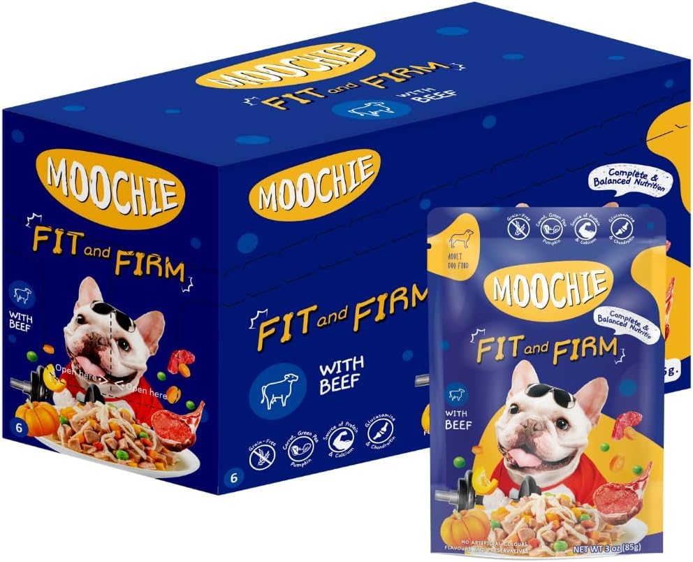 Moochie Wet Dog Food, Grain Free Gavy Meal, Fit and Firm with Lamb Carrot, Green Pea, and Pumpkin, High Protein Dogs Gravy Foods, Non-Veg Pet Meals for Dogs