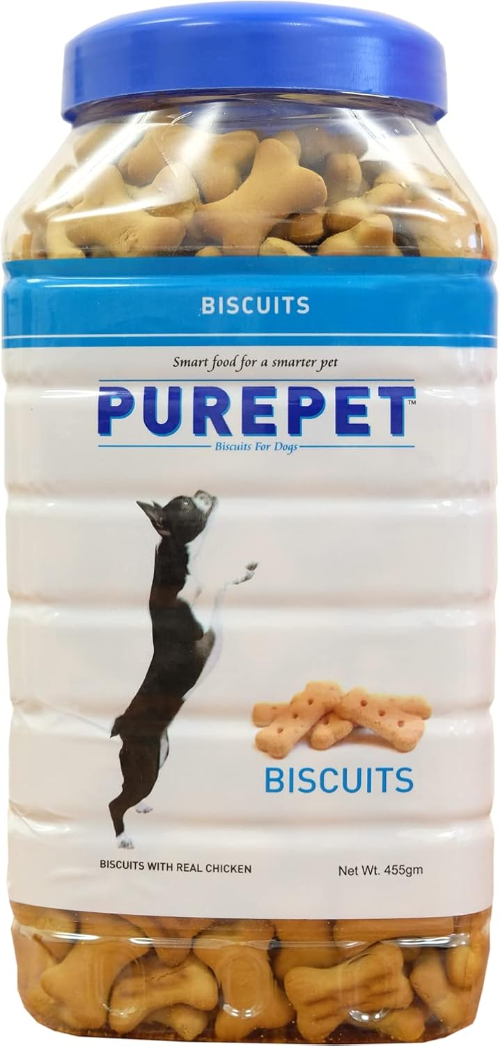 PUREPET Dog Treat Biscuits, All Life Stages 455g Jar