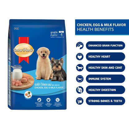 Smart Heart Smart Heart Puppy Dry Dog Food Chicken, Egg & Milk Flavour