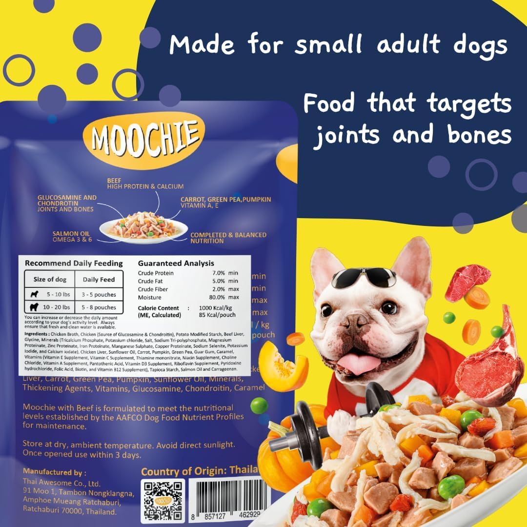 Moochie Wet Dog Food, Grain Free Gavy Meal, Fit and Firm with Lamb Carrot, Green Pea, and Pumpkin, High Protein Dogs Gravy Foods, Non-Veg Pet Meals for Dogs