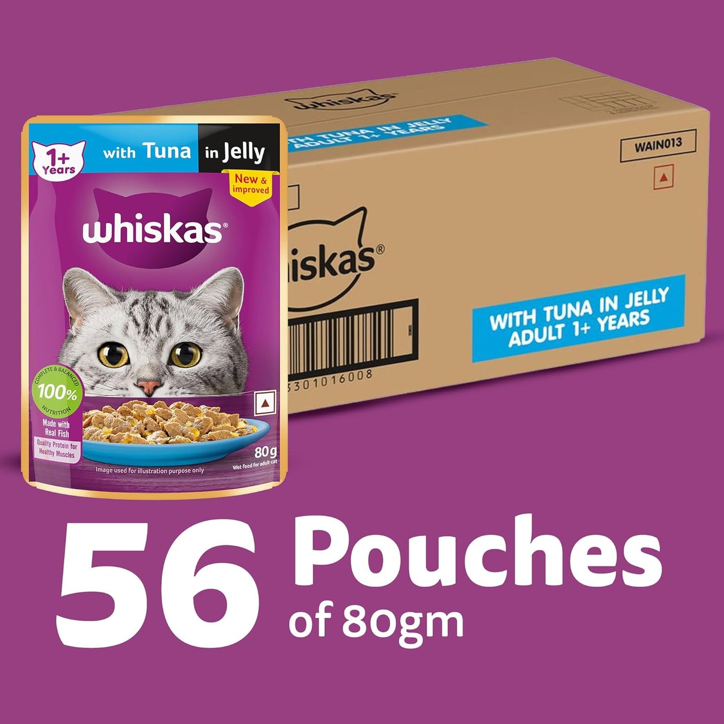 Whiskas Tuna in Jelly Meal Adult Cat Wet Food