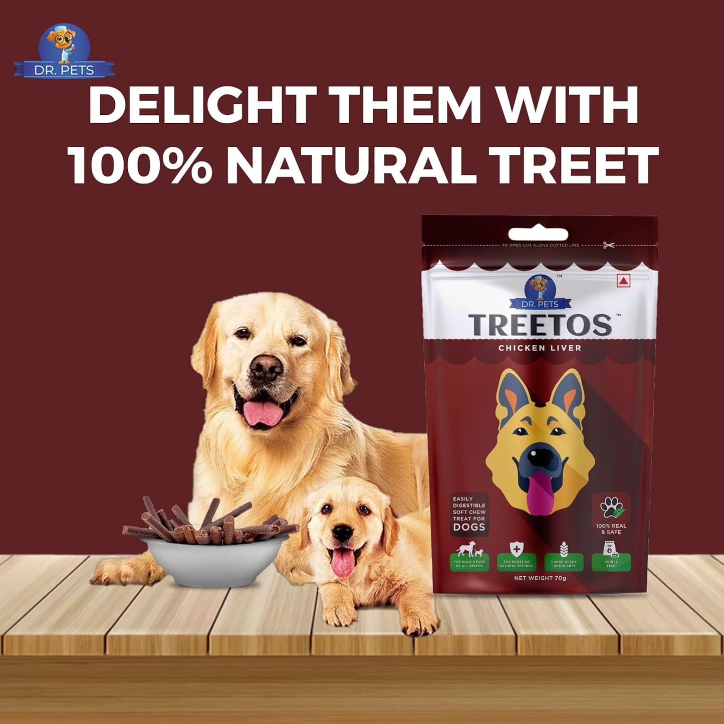 Dr. Pets Treetos Real Chicken