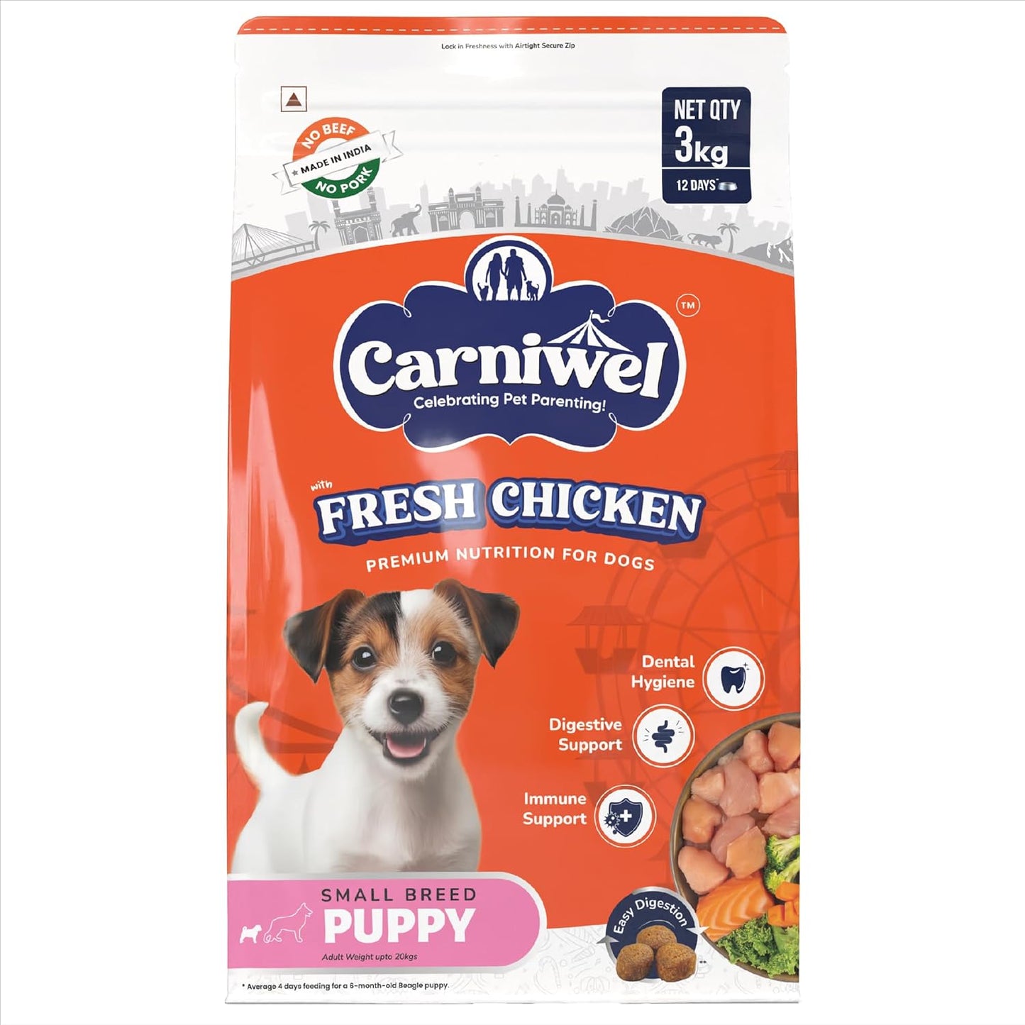 Carniwel Fresh Chicken Kibble Small Breed Puppy Dog Dry Food