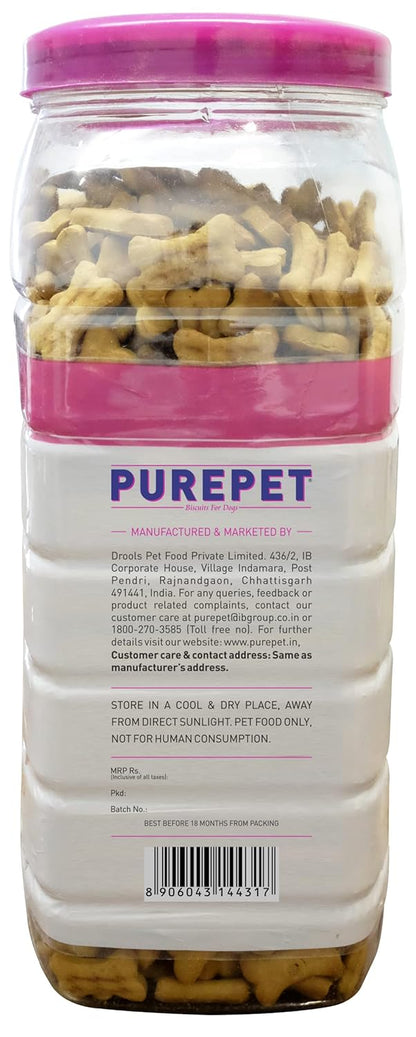 PUREPET Dog Treat Biscuits, All Life Stages 455g Jar