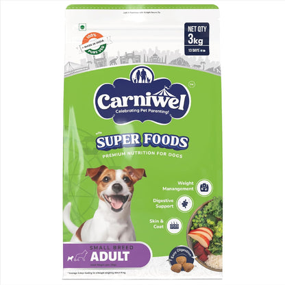 CARNIWEL Veg Superfoods Dry Dog Food for Small Dog Adult Vegetable Dry Adult Dog Food