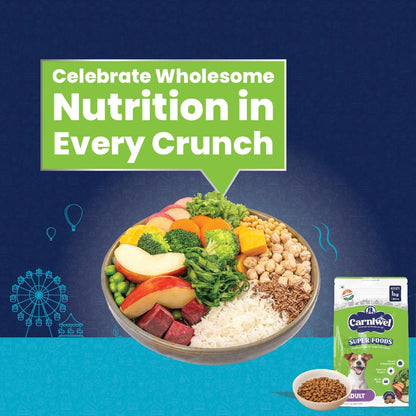 CARNIWEL Veg Superfoods Dry Dog Food for Small Dog Adult Vegetable Dry Adult Dog Food