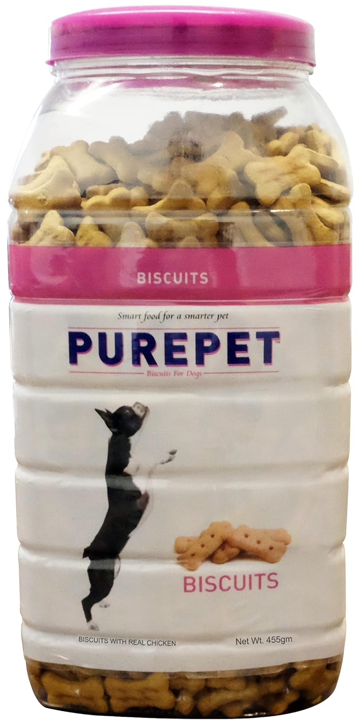 PUREPET Dog Treat Biscuits, All Life Stages 455g Jar