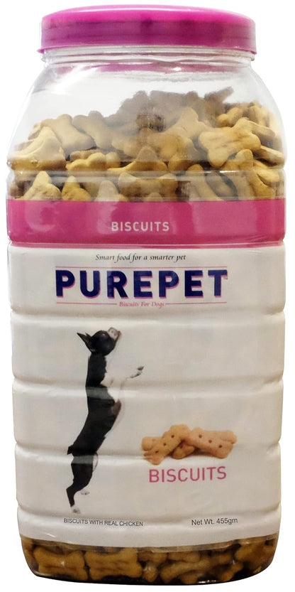 PUREPET Dog Treat Biscuits, All Life Stages 455g Jar
