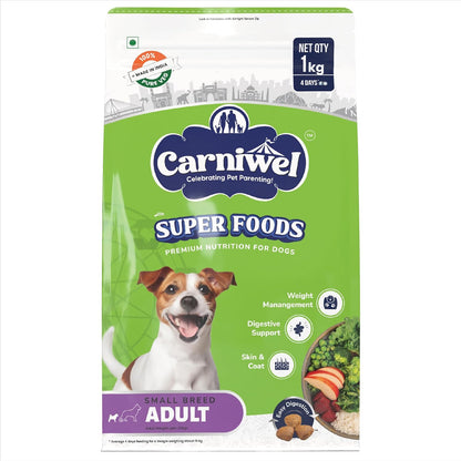 CARNIWEL Veg Superfoods Dry Dog Food for Small Dog Adult Vegetable Dry Adult Dog Food