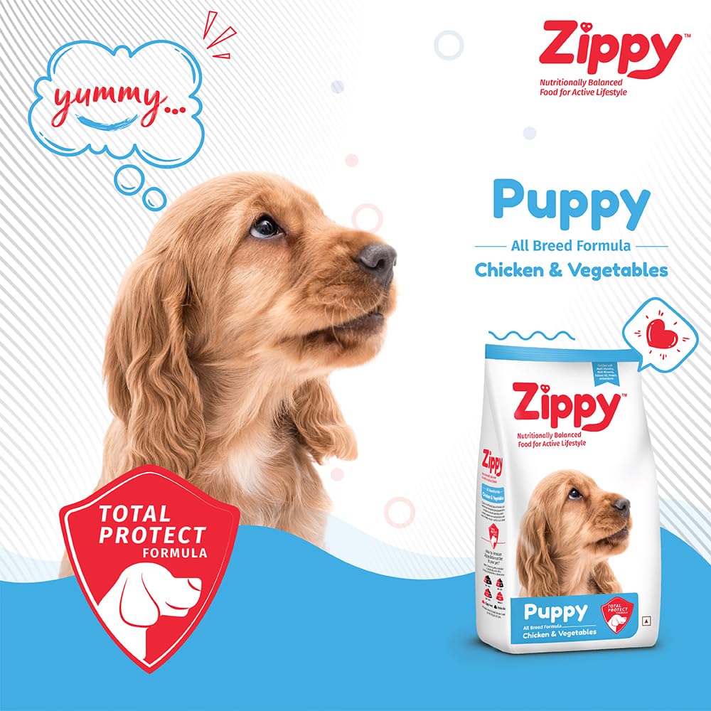 Zippy Puppy Dry Dog Food  /Real Chicken & Vegetables, Nutritionally Balanced Dog Food