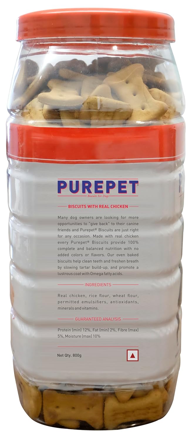 PUREPET Dog Treat Biscuits, All Life Stages 455g Jar