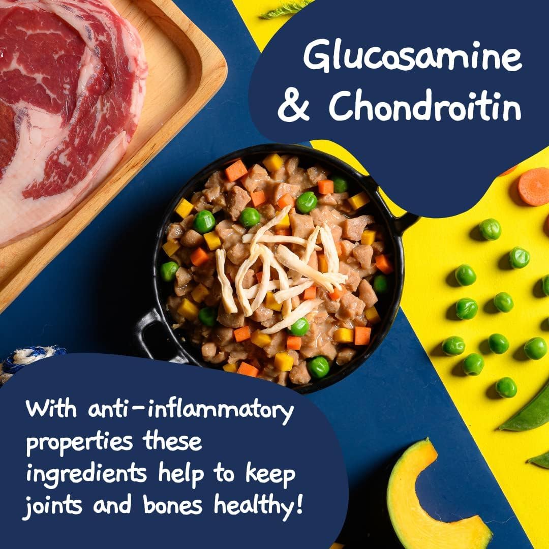 Moochie Wet Dog Food, Grain Free Gavy Meal, Fit and Firm with Lamb Carrot, Green Pea, and Pumpkin, High Protein Dogs Gravy Foods, Non-Veg Pet Meals for Dogs