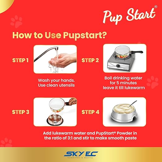 Pup Start Puppy Powder Dog Food for All Breeds, Milk Flavour | Pup Start Dog Cerelac Food for All Breeds, Puppy Weaning Diet Dry Food Supplement