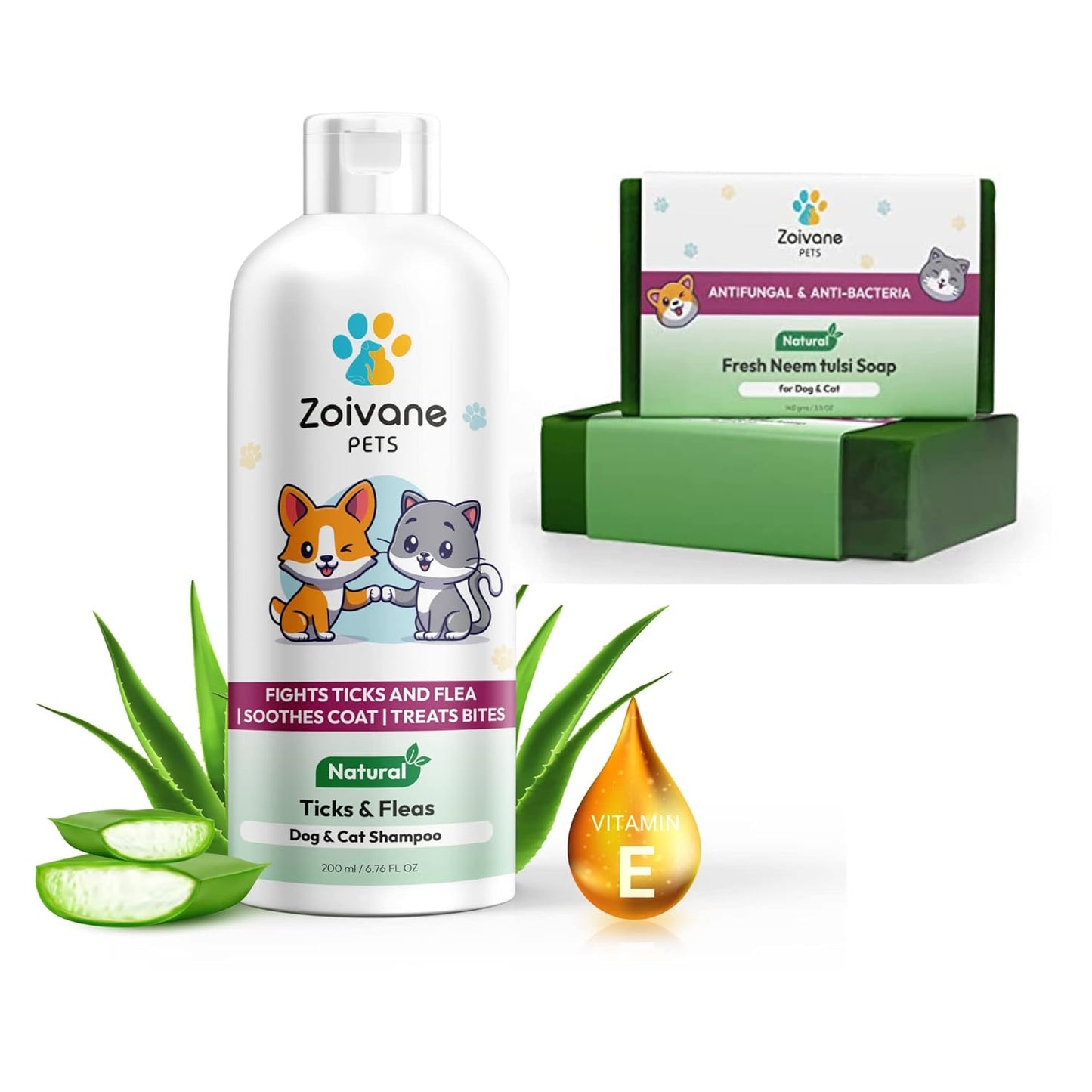 ZOIVANE Dog Shampoo - 300 Milliliter | Extra White 5 In 1 Dog Shampoo & Conditioner For Whitening, Glowing| Dog Shampoo German Shepherd, Labrador & Golden Retriever