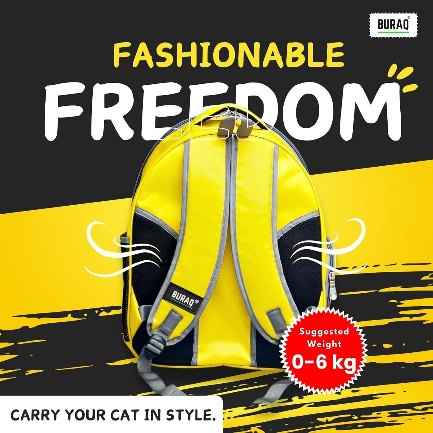 Transparent Cat Carrier Backpack (Medium) | Breathable, Ventilated, Airline-Approved Pet Travel Bag for Cats & Small Dogs | Sturdy & Comfortable for Hiking & Travel