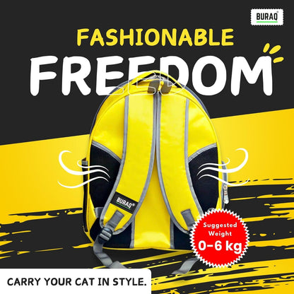Transparent Cat Carrier Backpack (Medium) | Breathable, Ventilated, Airline-Approved Pet Travel Bag for Cats & Small Dogs | Sturdy & Comfortable for Hiking & Travel