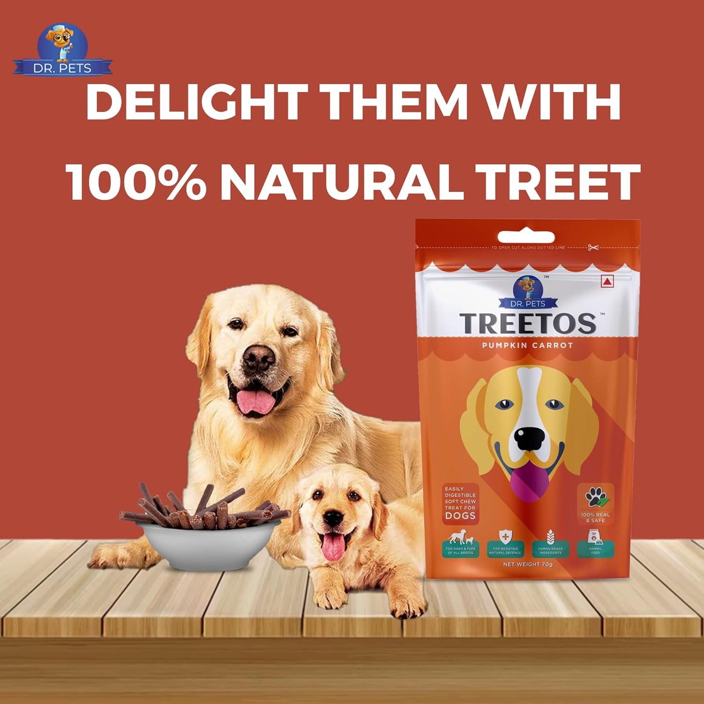 Dr. Pets Treetos Pumpkin Carrot BUY 5 GET 2 FREE