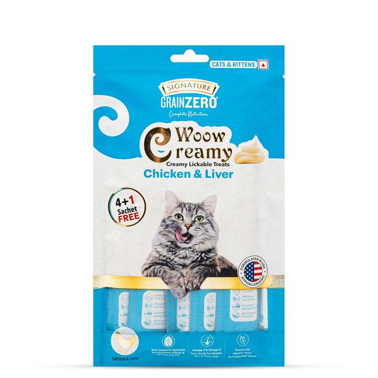 Grain Zero Creamy Lickable Cat Treats Chicken and Liver