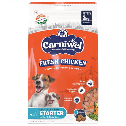 Carniwel Fresh Chicken Kibble Starter For Small Breed Mother & Baby Dog Dry Food