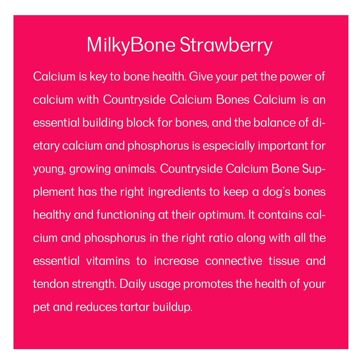 CountRYSIDE Calcium Milky Bone Treat for All Dog of All Ages