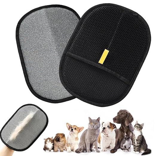 Pet Hair Removal Tool, Electrostatic Pet Hair Remover,Static Removal Gloves for Pet Hair, Dog and Cat Hair Remover Electrostatic Gloves Set for Couch, Clothes, Car, Carpet, Bed, Furniture
