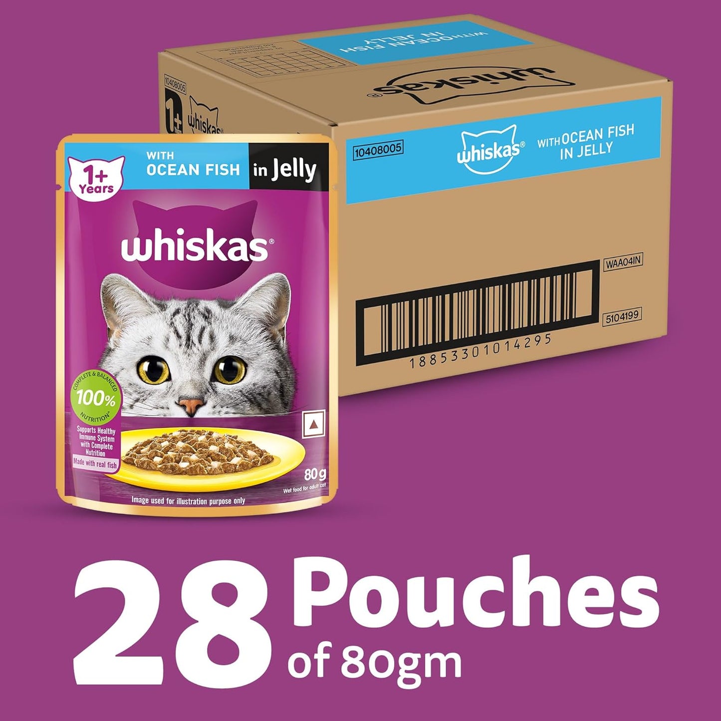 Whiskas Tuna in Jelly Meal Adult Cat Wet Food