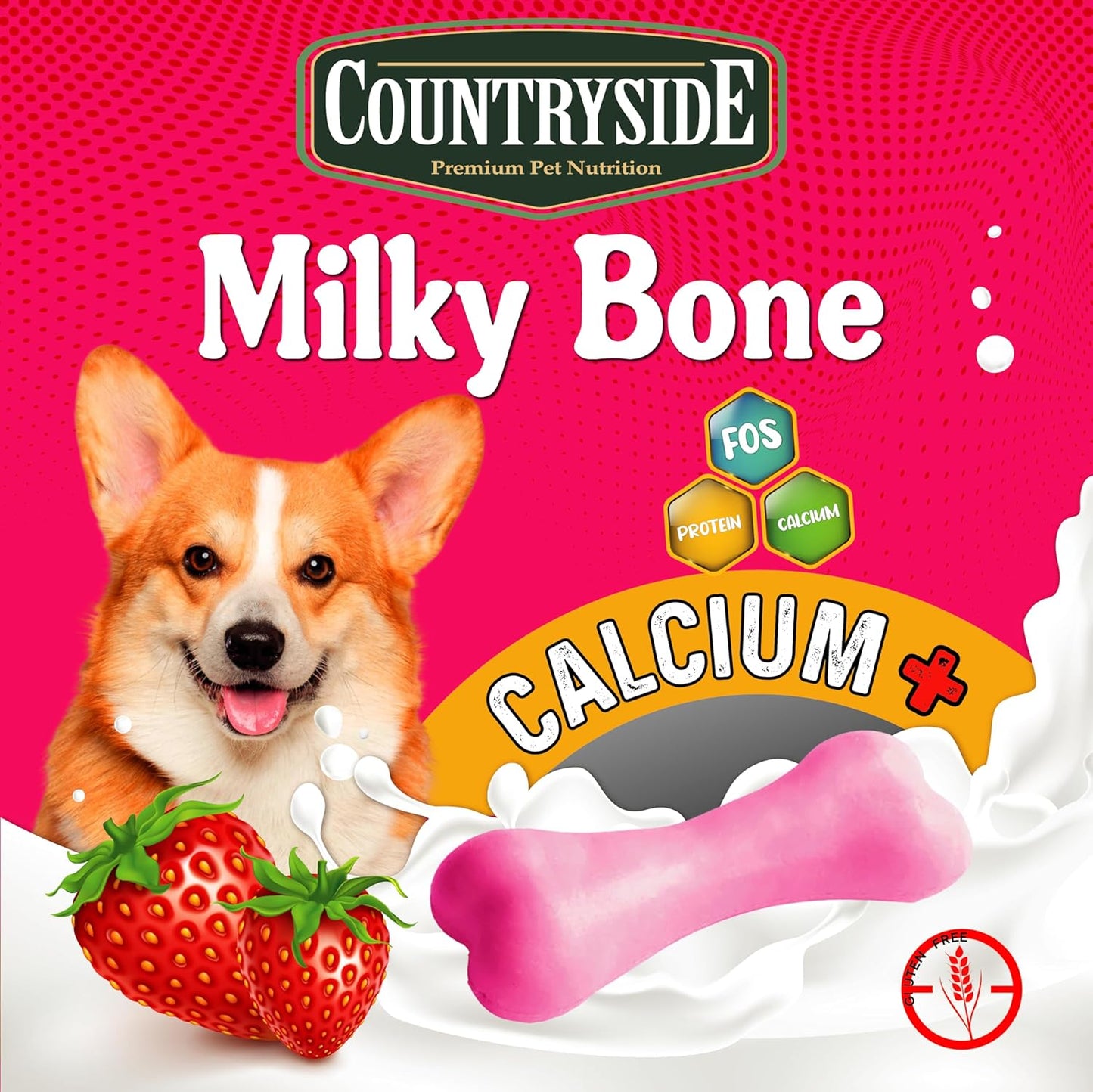 CountRYSIDE Calcium Milky Bone Treat for All Dog of All Ages