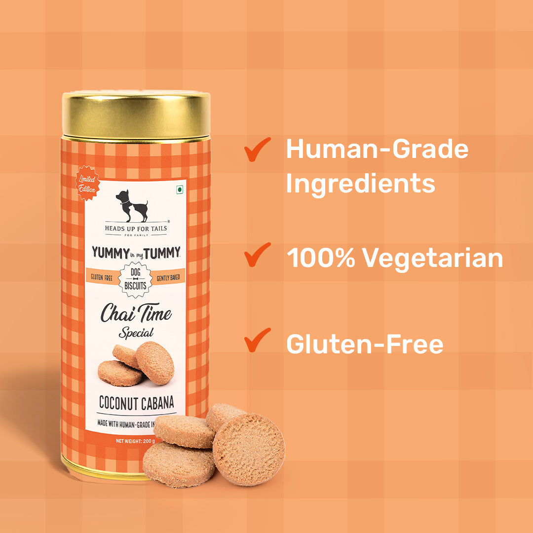 HUFT YIMT Chai Time Special Coconut Cabana Dog Biscuits - 200 gm