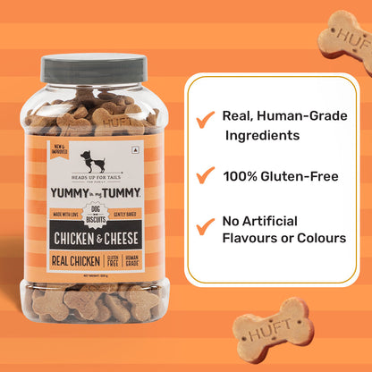 Yummy in my Tummy Chicken & Cheese Gluten-Free Dog Biscuits 320g
