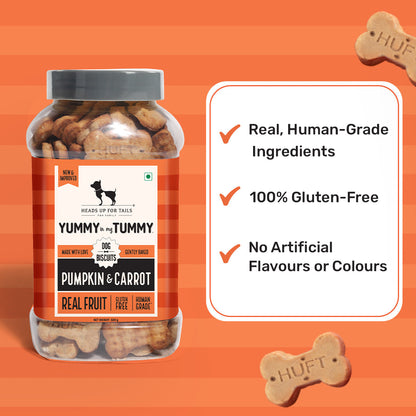 Yummy in my Tummy Pumpkin & Carrot Gluten-Free Dog Biscuits 320g