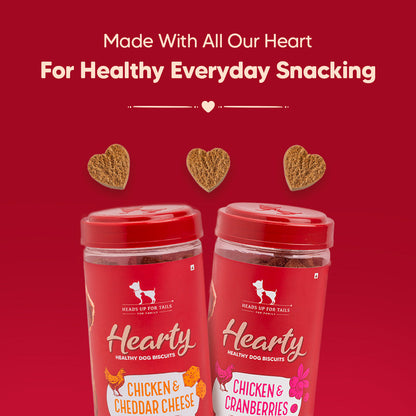 Hearty Chicken & Cheddar Cheese Healthy Dog Biscuits - 320 gm