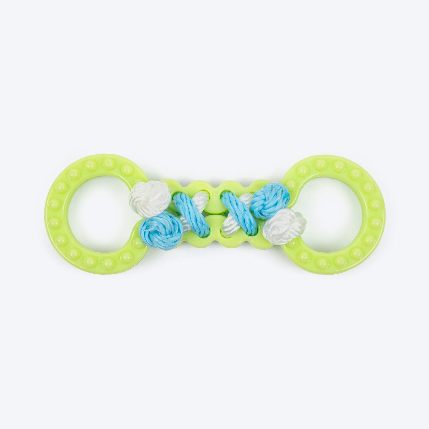 Twin Rings Chew Toy For Puppies & Small Dogs - Green