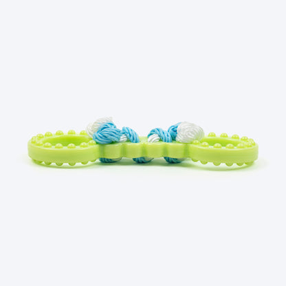 Twin Rings Chew Toy For Puppies & Small Dogs - Green