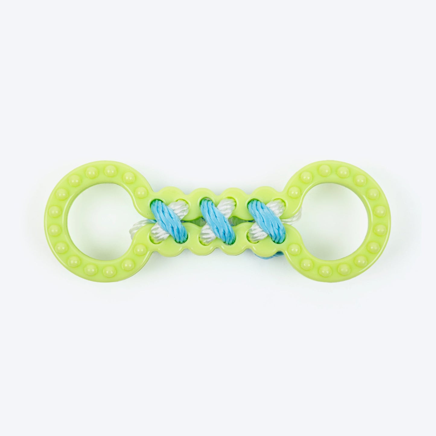 Twin Rings Chew Toy For Puppies & Small Dogs - Green