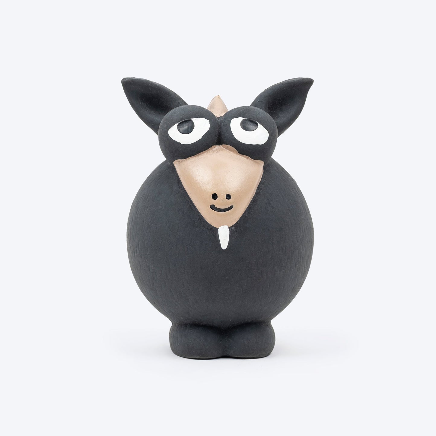 BaaBaa Goat Squeaky Chew Toy For Puppies & Small Dogs - Black