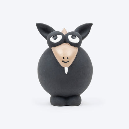 BaaBaa Goat Squeaky Chew Toy For Puppies & Small Dogs - Black