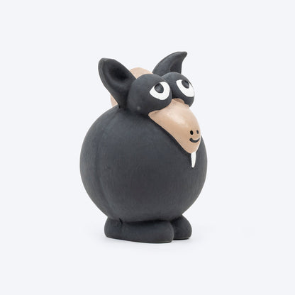 BaaBaa Goat Squeaky Chew Toy For Puppies & Small Dogs - Black