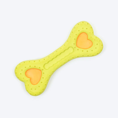 Happy Bite Fetch Chew Toy For Puppies & Small Dogs - Green