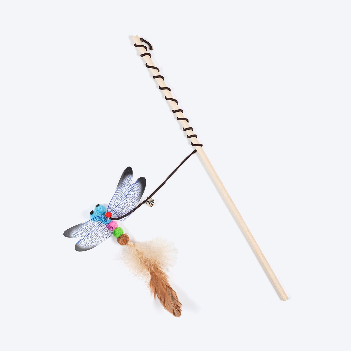 Dragonfly Wand Toy For Cat - Beige