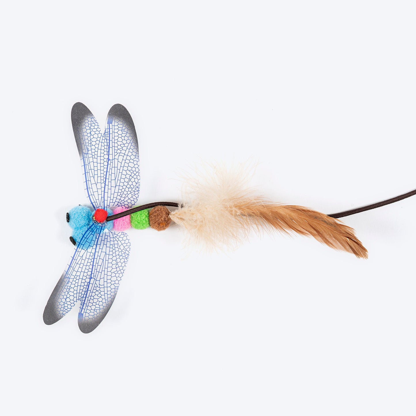 Dragonfly Wand Toy For Cat - Beige